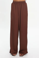 Danita Elastic Waist Pants Chocolate