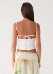 Effy Ruched Top - White