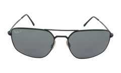 SQUARE POLARIZED SUNGLASSES "POLISHED BLACK" RB3666-002-K3_56