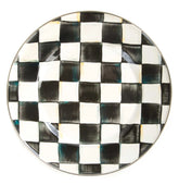 Luxury Dining - Courtly Check Enamel Dinner Plate by Mackenzie Childs