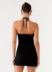 Off The Bass Mini Dress - Black