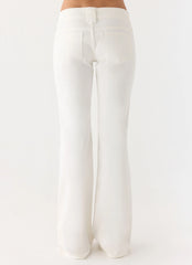 Robbie Super Low Denim Jeans - White
