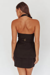 Tammi High Waist Mini Skirt Black