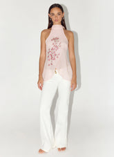 Flip It Embellished Top - Baby Pink