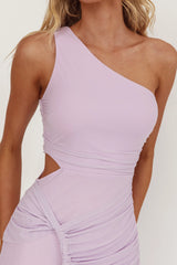 Luli One-Shoulder Cut-Out Maxi Dress Lilac