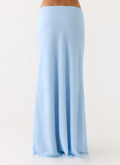 Star Girl Chiffon Maxi Skirt - Blue