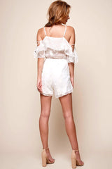 Magnolia Embroidered Romper White