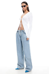 LIONESS She's All That Jeans Washed Blue