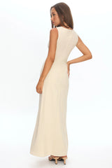 Perry Lace Insert Maxi Dress Vanilla