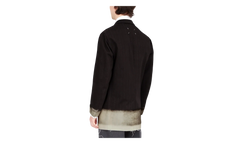 Pinstriped Trompe L'oeil Blazer with Gradient Hem "Black" S50BN0524M35012001S