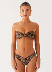 Delta Bandeau Bikini Top - Cheetah