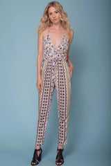 Harper Floral Jumpsuit Navy