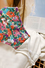 Wildflower Mask Floral Print Orange