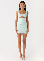 Lea Lace Top - Blue