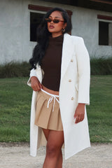 Luciana Waist Tie Trench Coat Oat
