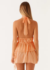 Dione Mini Skirt - Peach