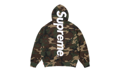 Satin Appliqué Hooded Sweatshirt "SS26 - Woodland Camo" SU27497