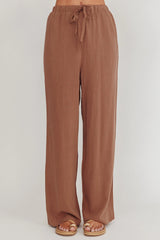 Eniola Drawstring Pants Chocolate