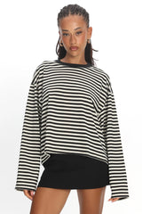 LIONESS Bloom Long Sleeve Onyx Stripe