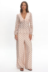 Anessa Balloon Sleeve Top Polka Dot Cream