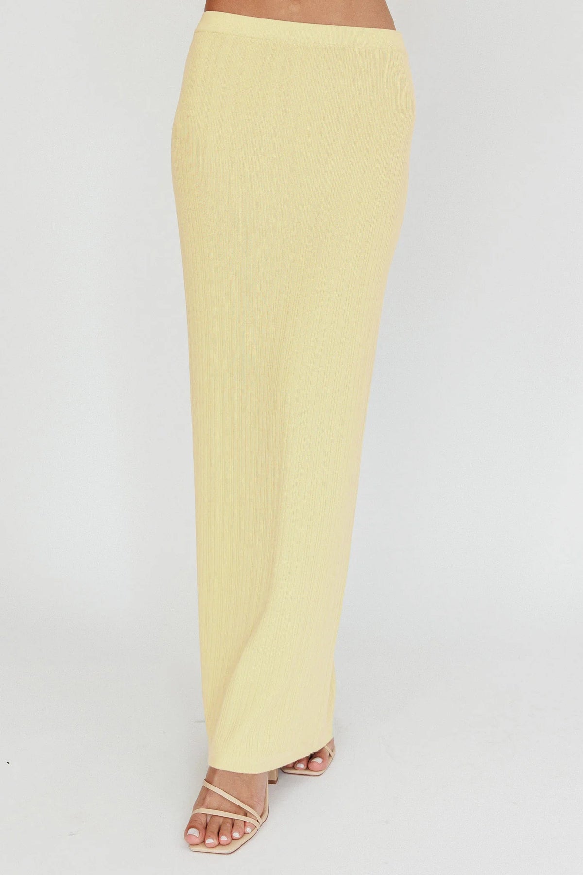 Rossana Ribbed Maxi Skirt Butter