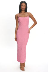 Logan Cami Strap Midi Dress Embellished Pink