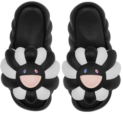 Takashi Murakami Ohana Full-Bloom Slide Black White Pink (Complexcon)