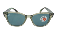 SQUARE POLARIZED SUNGLASSES "TRANSPARENT GREEN" RB0880SF-6635-3R_53