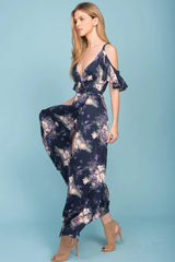 Shelby Off The Shoulder Maxi Dress Navy