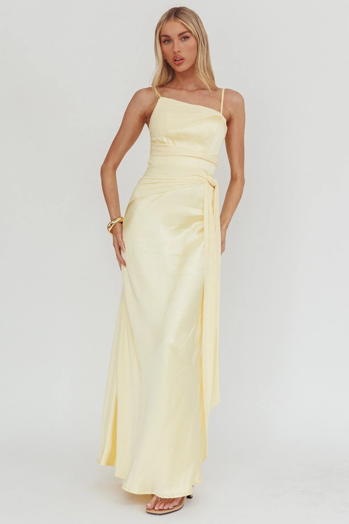 Wysandra Knot Detail Maxi Dress Butter