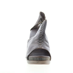 Bed Stu Julissa F399006 Womens Gray Leather Hook & Loop Wedges Heels Shoes