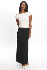 LIONESS Lune Maxi Skirt Onyx Pinstripe